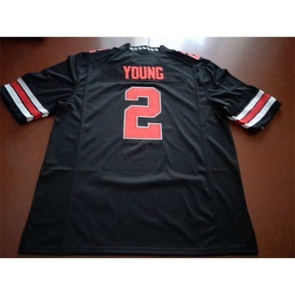 

3740 ohio state buckeyes chase young #2 real full embroidery college jersey size s-4xl or custom any name or number jersey, Black