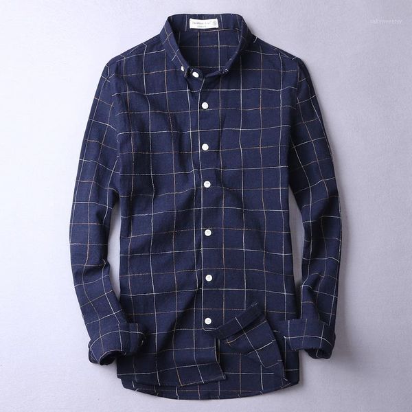 

men's casual shirts 2021 spring and autumn trend plaid shirt men brand cotton linen for fashion long-sleeved mens chemise1, White;black