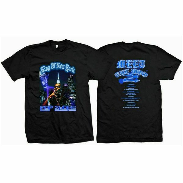 

sport pop smoke meet the woo king of new york - black t-shirt