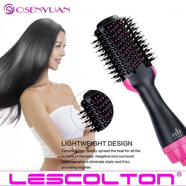 

electric hair brushes blow dryer brush multi function air curling iron rotating hairdryer comb homeuse styling tools1