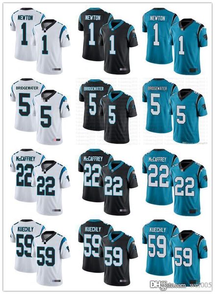 

mens womens youth carolina panthers 1 cam newton 22 christian mccaffrey 59 luke kuechly 5 teddy bridgewater football jerseys, Black;red
