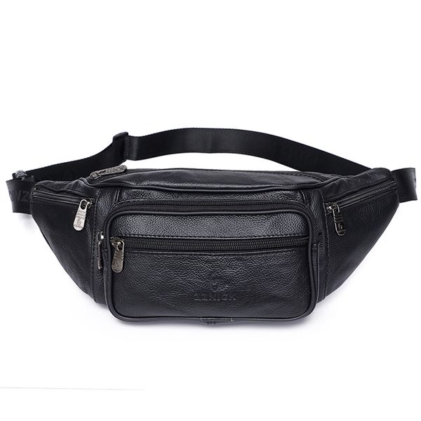

men's waist packs male genuine leather fanny pack belt bag phone pouch bags travel waist pack male small waist bag leather pouch 220112