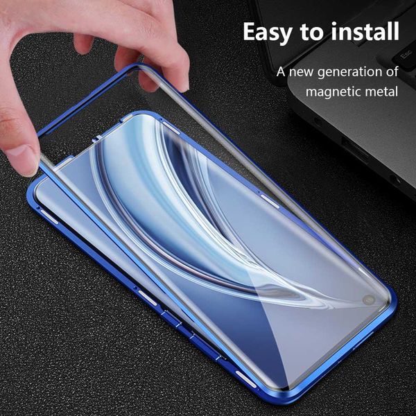 

magnetic metal adsorption double sided 9h glass case for xiaomi 10 10pro camera protective phone cover h jllghe