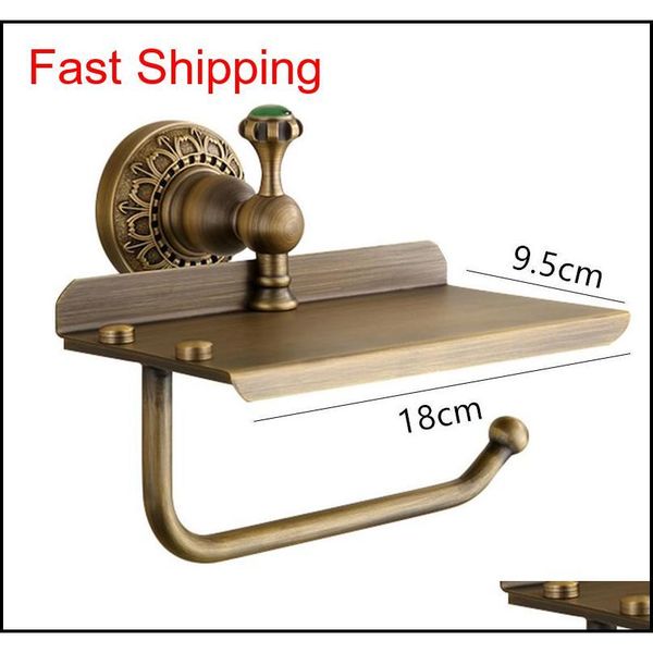 

european antique paper holder bathroom toilet tissue holder with mobile shelf brass copper rol qylfcy yh_pack