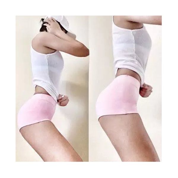 

solid tight buttock elastic multi color underpants, anti light safety pants, yoga fitness shorts, female, White;black