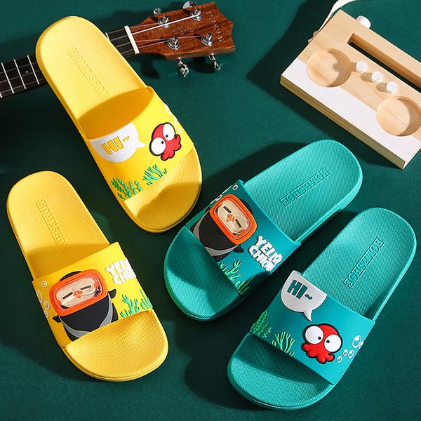 

summer slides cartoon women slippers cute beach home slippers slip on slide sandals men shoes bothe flip flops women shoes y200706, Black