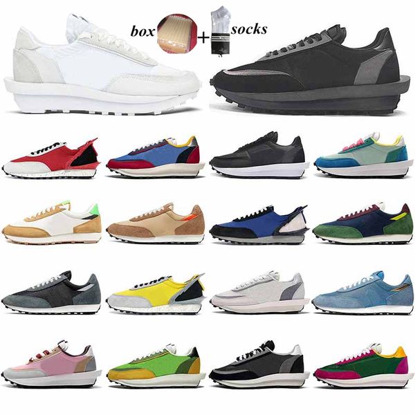 

with box 2021 ldv waffle running shoes men women black grey blue jay metallic silver white nylon breathable mens trainer sports sneakers