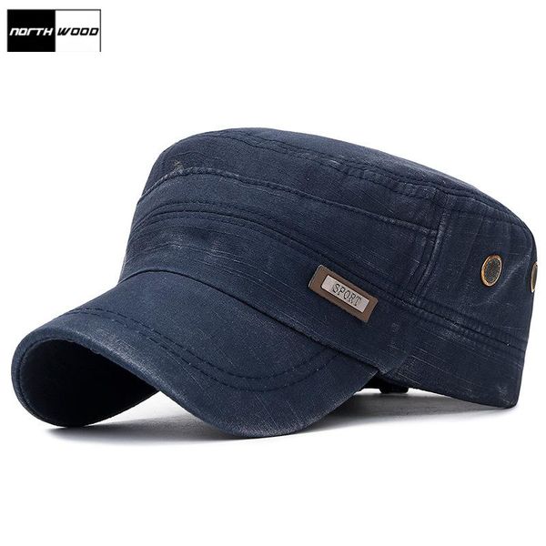 

northwood gorro hombre sport cap men's baseball caps women snapback dad hats fashion cotton flat hat size 55-60cm, Blue;gray