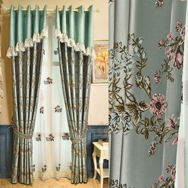 

new chenille stitched curtain shading high precision embossed jacquard curtain curtains for living room