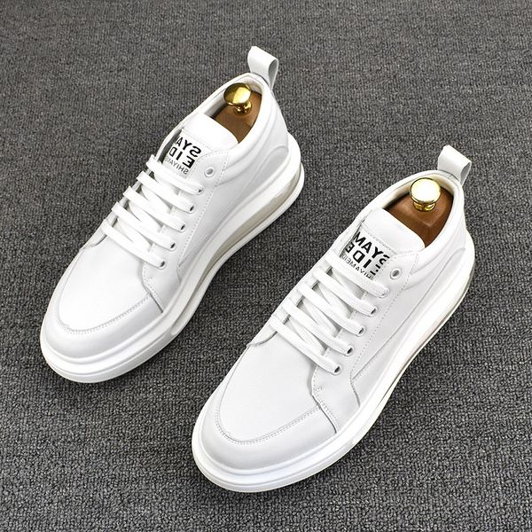 

fashion luxury designer mens white silver air cushion lace up casual shoes flats male rock prom sports sneakers loafers zapatos hombr, Black