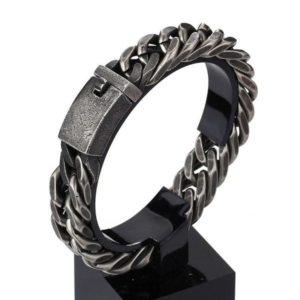 

jewelry wholesale domineering personality retro men black chain fashion men titanium steel jewelry
