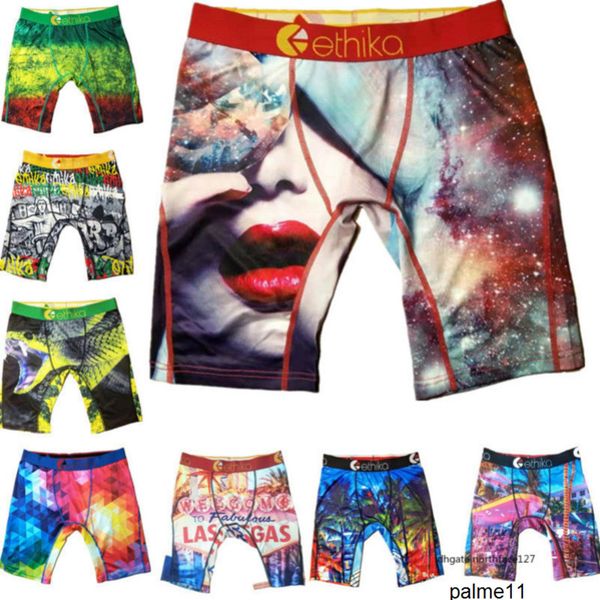 

men women ethika sport boxer technical underwear quick dry graffiti print brand shorts leggings beach trunks pants u2 5dsj, Black;white