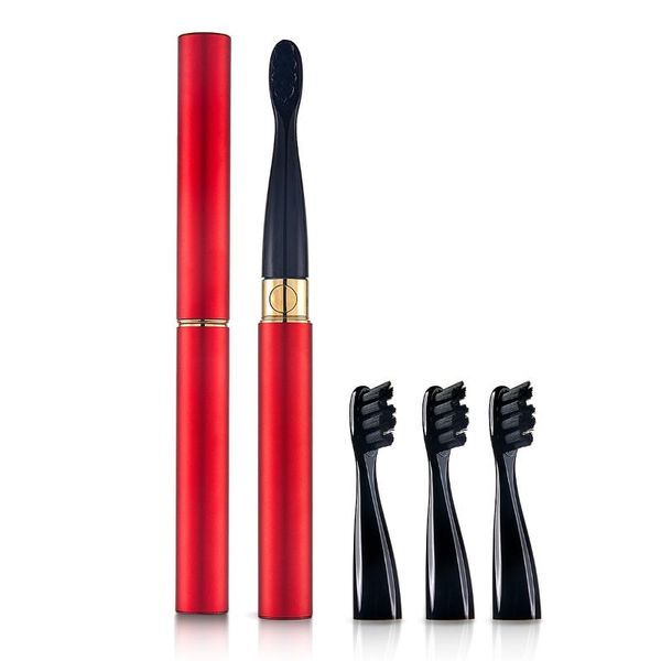 

oday portable sonic electric toothbrush eslim with 4 brush heads and 3 brushing modes by usb charging