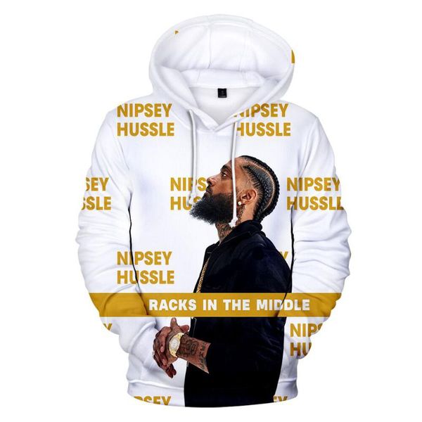 

2020 rapper nipsey 3d hoodie men/women fashion casual hip hop 3d hoodies print rapper nipsey streetwear sweatshirt, Black