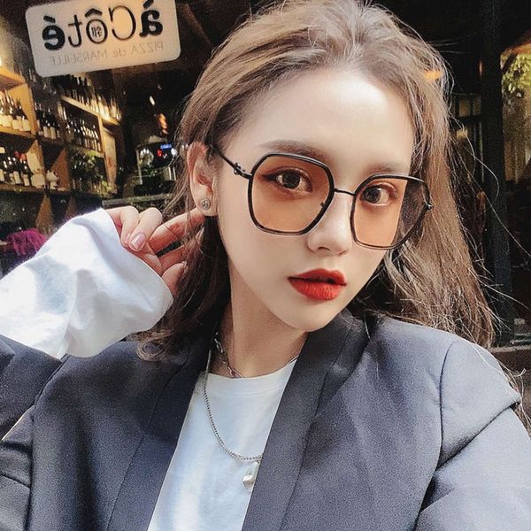 

red light tan sunglasses women's net anti ultraviolet glasses street p ins2021 new fashion sunglasses han banchao, White;black