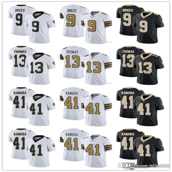 

men women youth new orleans saints jersey 13 michael thomas 41 alvin kamara 9 drew brees 7 taysom hill football jerseys, Black;red