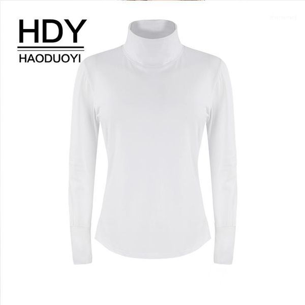 

hdy haoduoyi sweater soft korean style skinny winter turtleneck women bodycon basic pullovers long sleeve pull bottom female, White;black