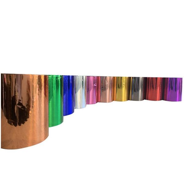 

1 roll 21cmx120m 10 colors stamping foil heat transfer laminating napkin gilding pvc business car qylhlj