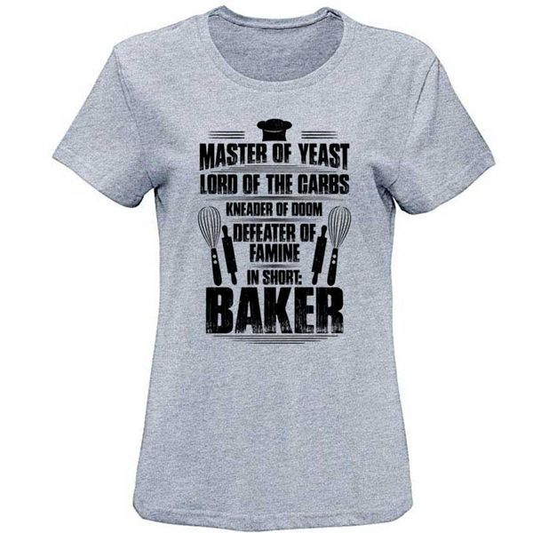 

print baker bakery baking master of yeast gift present 100% cotton men's 2020 kawaii gents tee hoodie designers t shirts sweatshirt