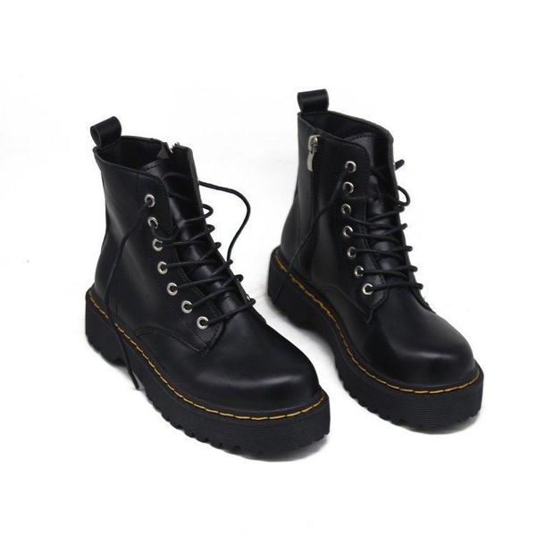 

2020 new thick heel british short front zipper boots women boots ins thin black single autumn winter