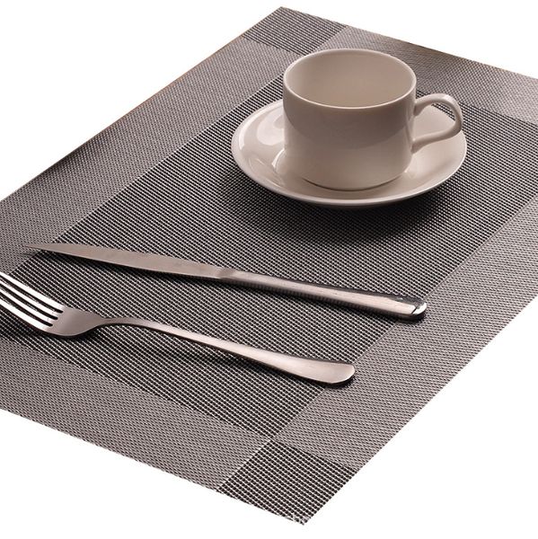 Mats almofadas PVC Placemat Europeia Mesa antiderrapante Tapete de mesa de cozinha suprimentos ocidentais