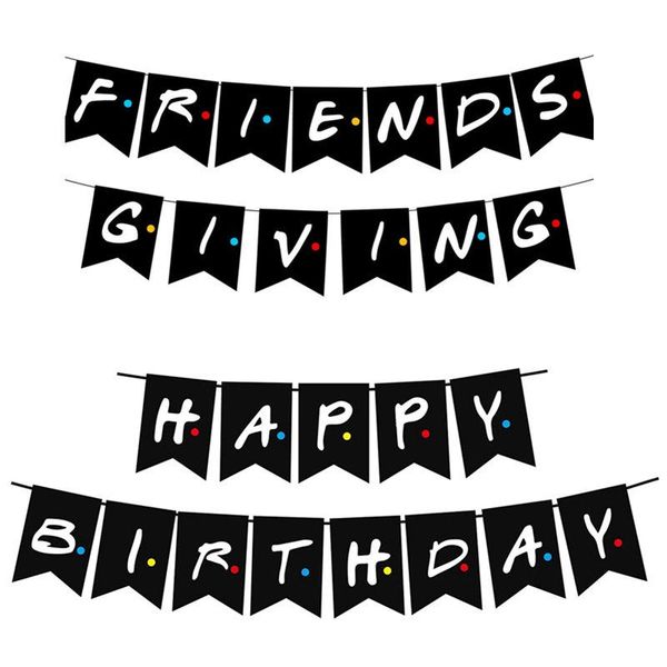 

party decoration friends tv show happy birthday paper banner friend theme suitable for