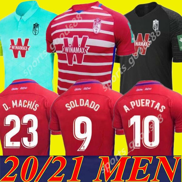 

2020 2021 men+kids 2020 2021 granada soccer jerseys 20 21 granada cf home away third soldado herrera antonio puertas football shirts, Black