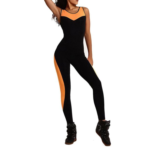 

fitness sport suit women tracksuit yoga set backless gym running set sportswear leggings tight jumpsuits workout sports clothing c0122, Black;white