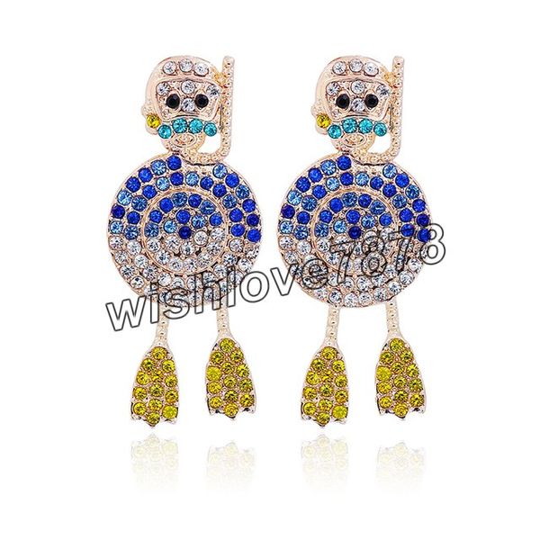 

bohemian long lightning rhinestone earrings for women statement luxury crystal party drop dangle earring metal za jewelry gift, Silver