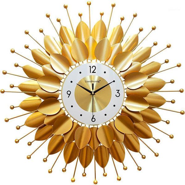 

nordic luxury wall clocks metal modern large gold wall clock 3d simple art watches horloge murale home decoration fz2951