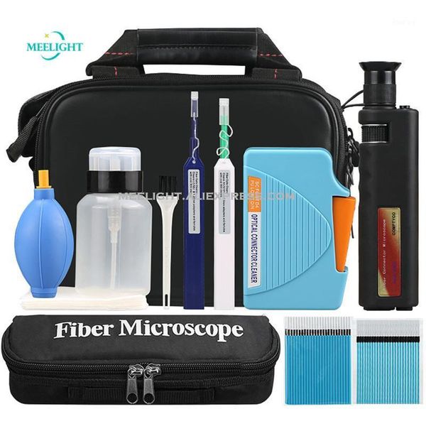 

1set / 12pcs optical fiber cleaning kit 400x fiber cleaning pen cleaner box alcohol bottle1