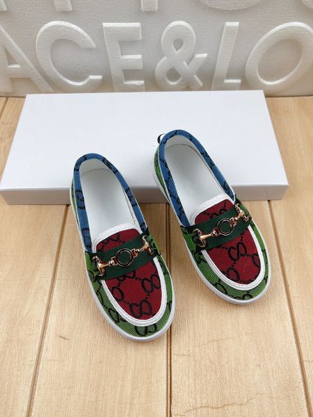 

luxury designer espadrilles kids sneakers casual shoes summer spring platform with letter buckle loafer girls genuine leather sick sole baby, Black;red