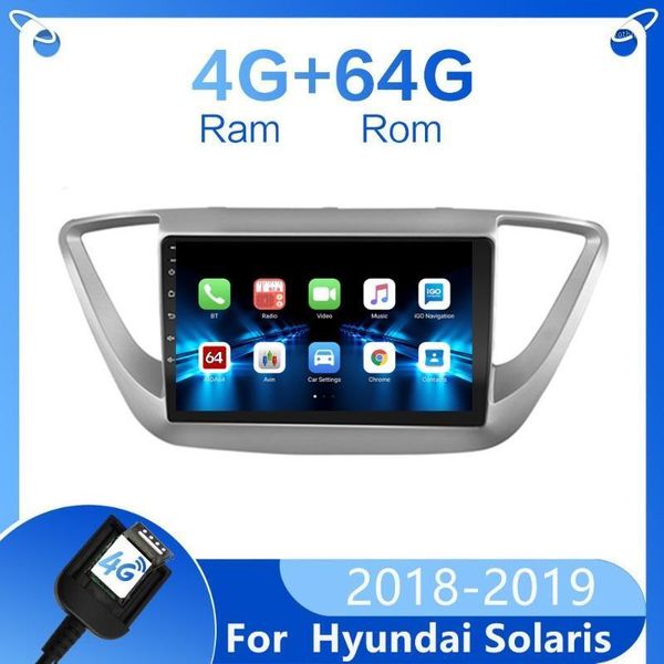 

for solaris 2 verna android 9.0 car radio video multimedia player gps navigation 2 din 9'' autoradio stereo 2020-20201