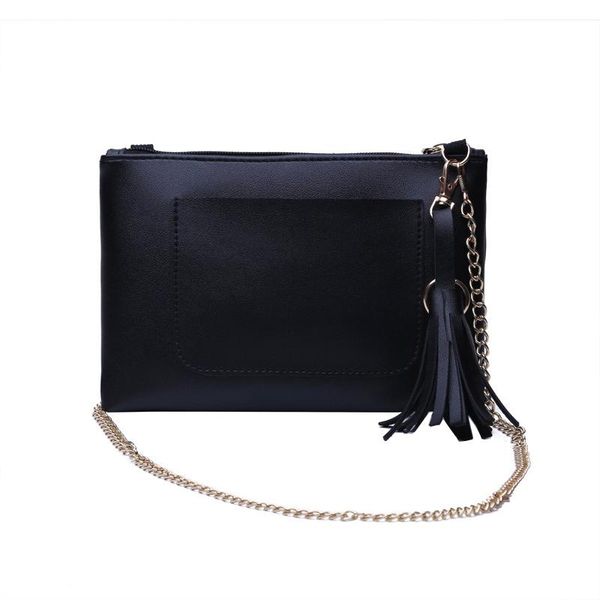 

fashion patchwork women shoulder bag chain tassel decoration women handbags bag large capacity casual crossbody