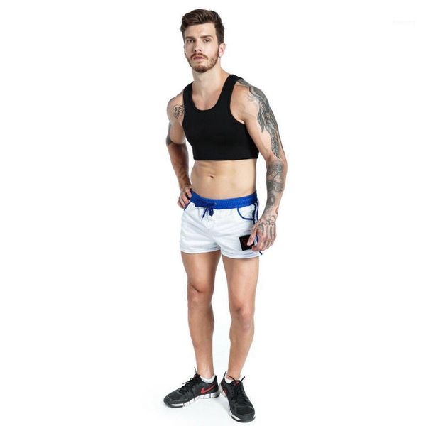 

gym clothing summer chest support black sports basketball running protective gear football training fitness neoprene men vest breathable1, White;black