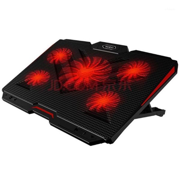 

lapcooling pads nuoxi gaming cooler 5pcs led fans pad holder adjustable silence notebook stand1