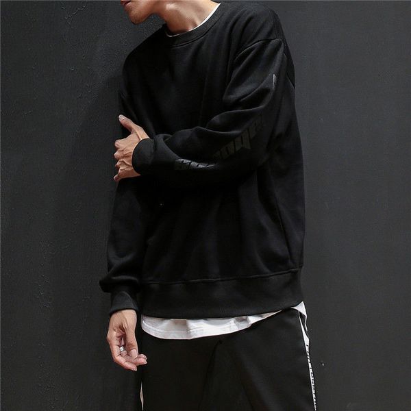 

2021 new spring fall loose european and american male nightgown wild jacket simple fashion oversize harajuku 6ge7, Black