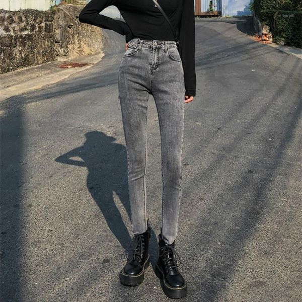 

pantalones jeans de mujer cintura alta vintage blue pencil jeans woman high waist jean femme plus size denim pants ladies casual1