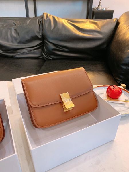 

women luxurys designers bags 2021 small crossbody tofu package brown color flap cowhide handbag imitation brands fashion wholesale