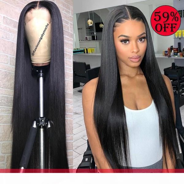 

melodie 28 30 inch straight lace front wigs 180% density brazilian human hair for black women pre plucked 360 lace frontal wig, Black;brown