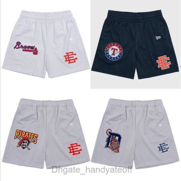 

eric emanuel brand ee basic short men's fitness shorts women beach pants sports mesh breathable casual star fashion basketball football, White;black