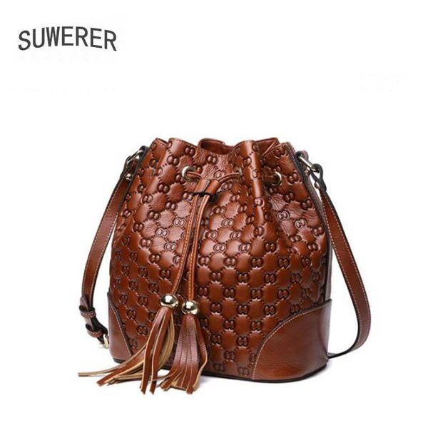 

suwerer 2020 new genuine leather women bag quality luxury real cowhide fashion embossing crossbody bags for women
