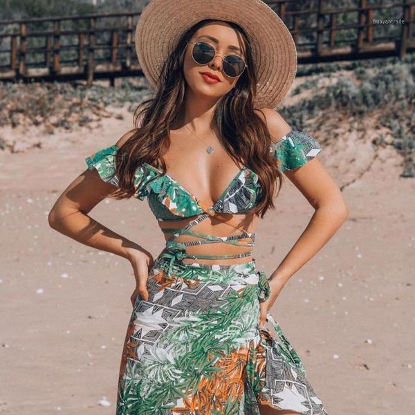 

women's swimwear 2021 backless tunic beach dress bikini beachwear pareo saida de praia long print women cover up swimsuit1, White;black