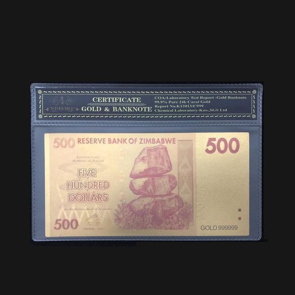 

2018 selling color zimbabwe banknote 10 dollar gold banknote in 24k gold banknote with coa frame for collection and gift sqcokt pingtoy
