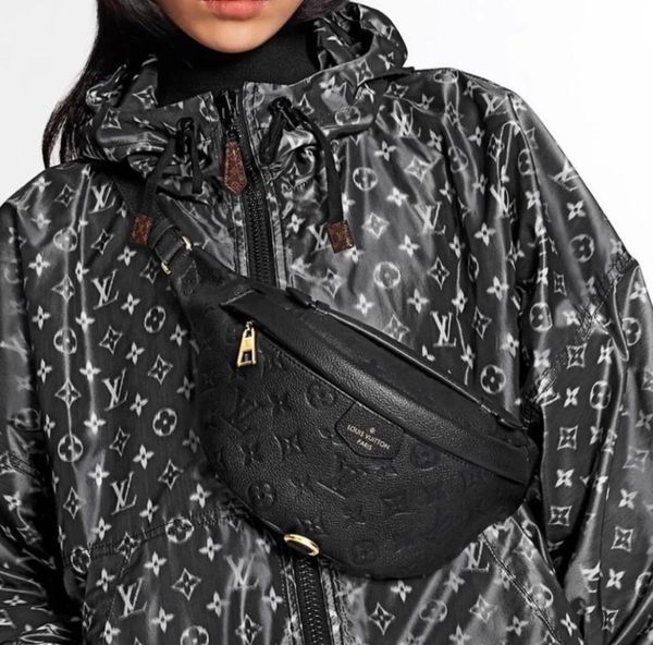 

new waist bag men and women fashion backpack leather shoulder bags desiger casual messenger bag totes wallet purse d40, Black