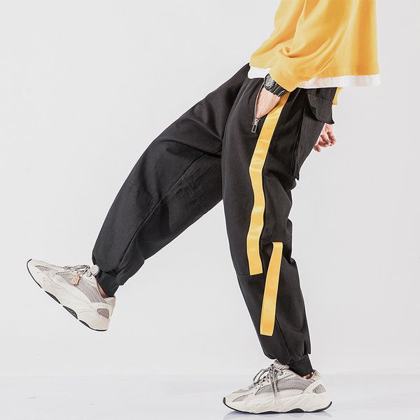 

2021 new black autumn harem hip hop pocket streetwear fashionable joggers sweatpants sweat pants x4x0