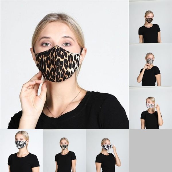 

fashion breathable mouth mask leopard print serpentine camouflage respirators breathing earloop anti dust mascarilla 5 3wh g2