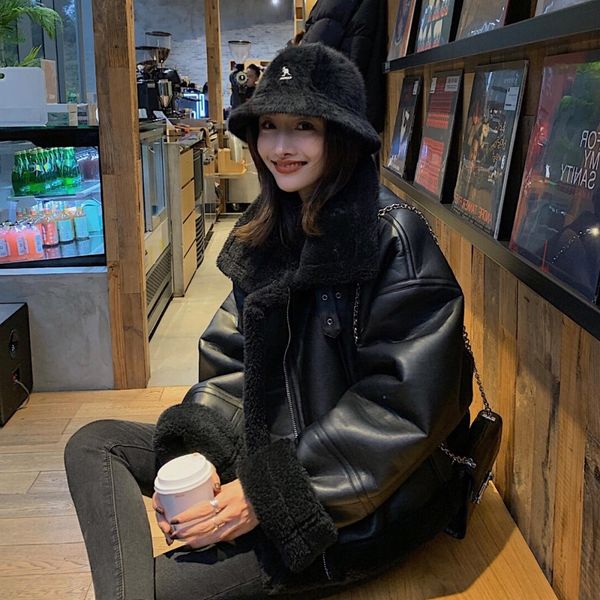 

72ro raccoon hats ball ball warm caps and hats lady knitted thick kangaroo hat wool winter beanies caps large winter knit autumn 18cm beanie, Brown;gray