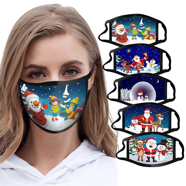 

новая ткань для печати ветрозащитного caps 1pc моющегося рождество рот маски защитной маски дышащих многоразовых mondmaskers