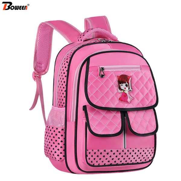 

orthopedic children school bags girls primary school backpack princess schoolbag large capacity waterproof bookbag grades 1-3-6 y200706
